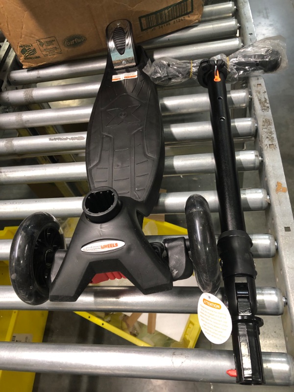 Photo 1 of Allek Kick Scooter B02, Lean 'N Glide Scooter with Extra Wide PU Light-Up Wheels and 4 Adjustable Heights for Children from 3-12yrs (Black)