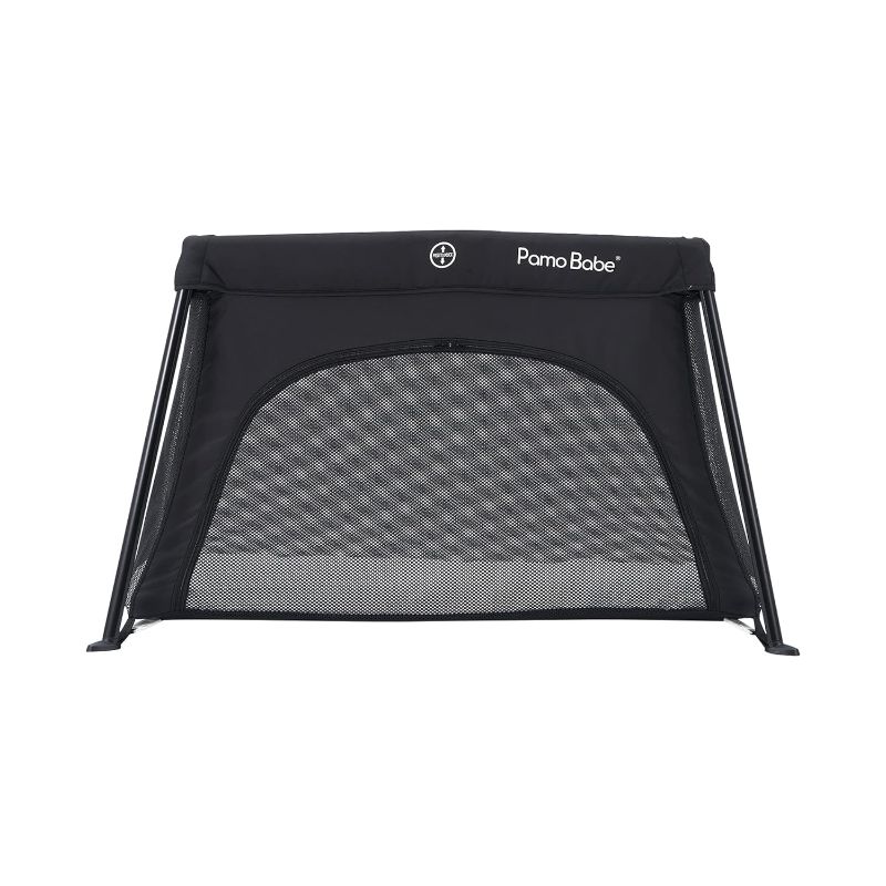 Photo 1 of Pamo babe Lightweight Travel Crib, Portable and Easy to Carry Baby Playard, Travel Playard for Baby with Soft Mattress Pad(Black)