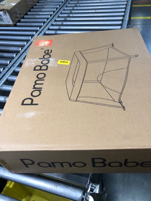 Photo 1 of Pamo babe Lightweight Travel Crib, Portable and Easy to Carry Baby Playard, Travel Playard for Baby with Soft Mattress Pad(Black)