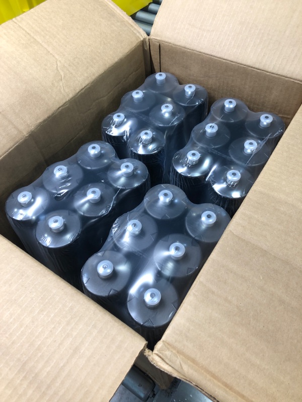 Photo 2 of 50 Strong Sports Squeeze Water Bottle Bulk Pack - 24 Bottles - 22 oz BPA Free Easy Open Push/Pull Cap - Made in USA (Black)