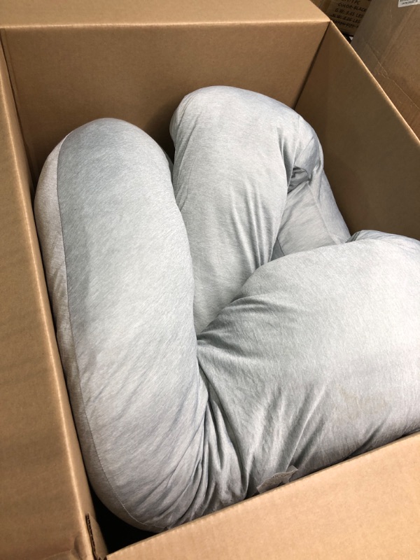 Photo 1 of Momcozy Pregnancy Pillows with Cooling Cover, U-Shaped Full Body Maternity Pillow for Side Sleepers 57 Inch - Support for Back, Hip, Belly, Legs for Pregnant Women Grey- Cooling Fabric
