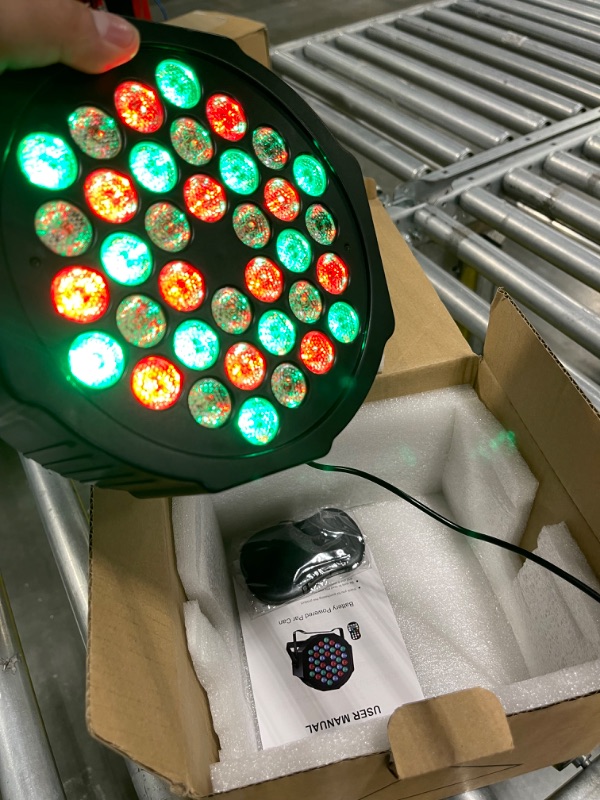 Photo 1 of Aoutecen Stage Uplights, Double Handle 7 Color Stage Light 7 Modes Wide Application 36 LED US Plug 100?240V for Party