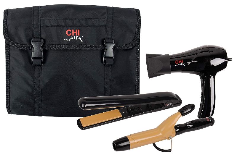 Photo 1 of CHI Tourmaline Ceramic 3-Piece Travel Set, Black,