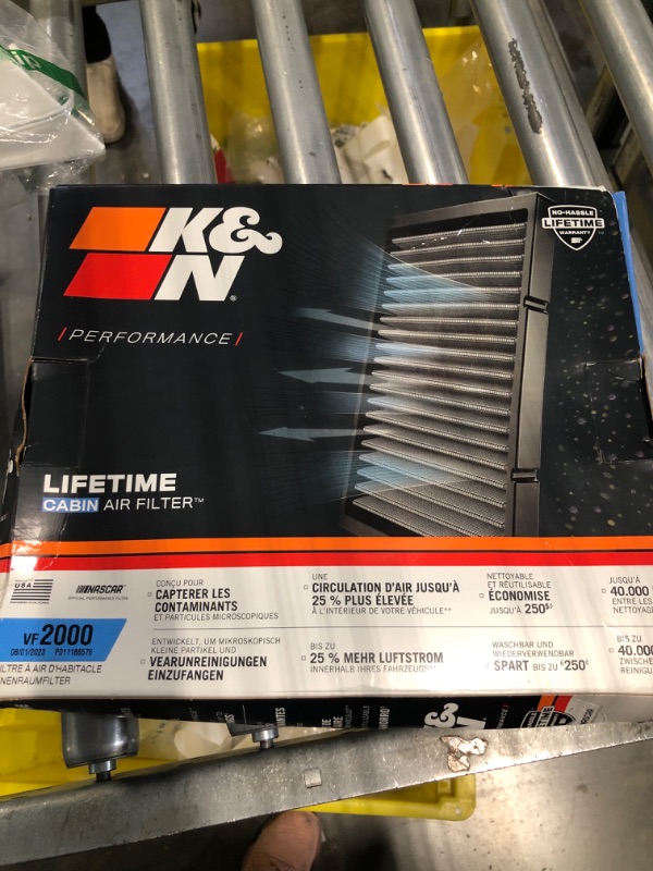 Photo 1 of K&N Premium Cabin Air Filter: High Performance, Washable, Clean Airflow to your Cabin: Compatible with Select 2000-2019 Toyota/Subaru/Land Rover/Jaguar/Lexus/Scion Vehicle Models, VF2000 Cabin Filter