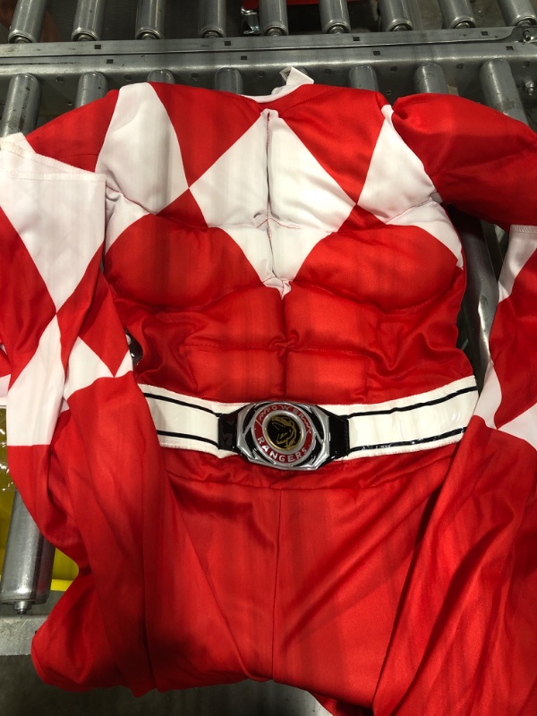 Photo 2 of Kids Red Ranger Muscle Costume, Official Power Rangers Costume 