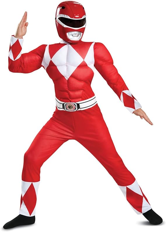 Photo 1 of Kids Red Ranger Muscle Costume, Official Power Rangers Costume 