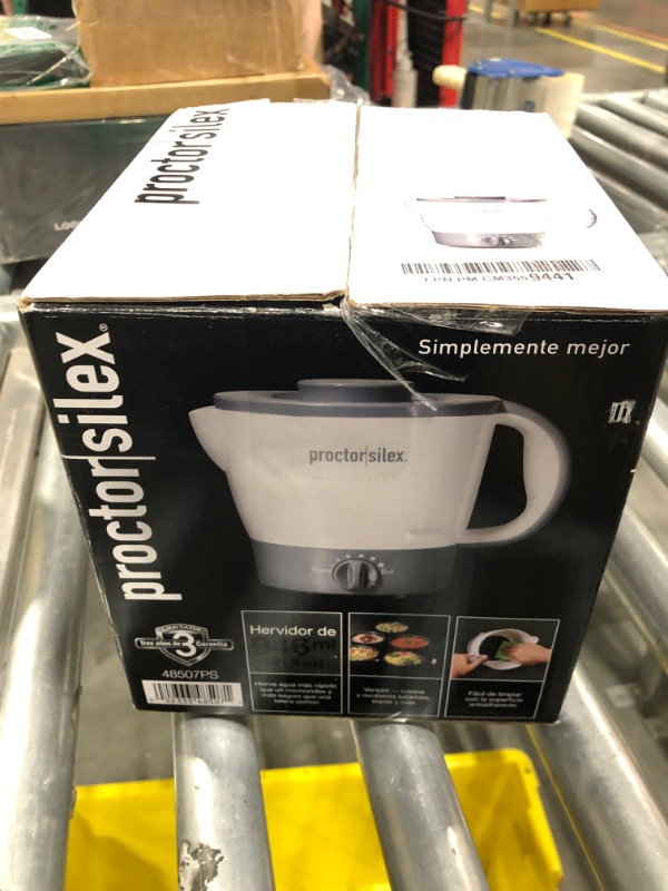 Photo 2 of Proctor Silex 32oz Adjustable Temperature Electric Hot Pot Kettle for Tea, Boiling Water, Cooking Noodles and Soup, White (48507PS)