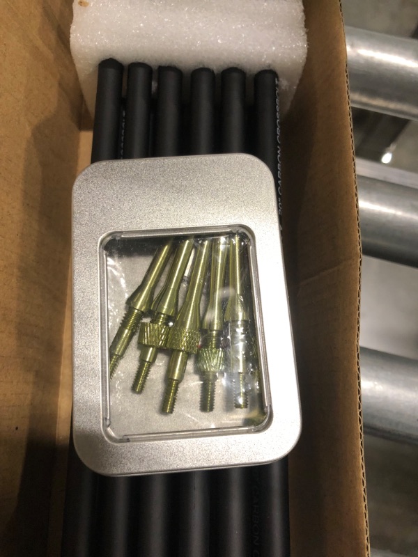 Photo 1 of IRQ 20 Inch Carbon Crossbow Bolt and Crossbow Broadheads Set, 12 Pcs Hunting Carbon Arrows for Crossbow with 3 Blade Broadheads 6 Pcs for Archery Practise Hunting Crossbow Arrows Green and white