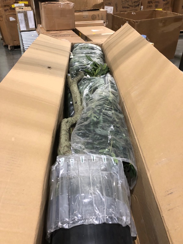 Photo 1 of ***TREE IS BENT*** VIGGDA Artificial Tree Faux Olive Tree 7ft(82in,2198leaves) Tall Fake Olive Plant in Pot Fake Silk Tree Faux Plants Indoor 1 7ft
