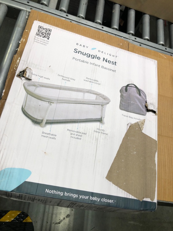 Photo 1 of Baby Delight Snuggle Nest Bassinet | Portable Baby Bed | for Infants 0 – 5 Months | Driftwood Grey