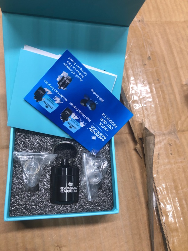 Photo 3 of Eargasm High Fidelity Earplugs for Concerts Musicians Motorcycles Noise Sensitivity Conditions and More (Premium Gift Box Packaging) (Blue)