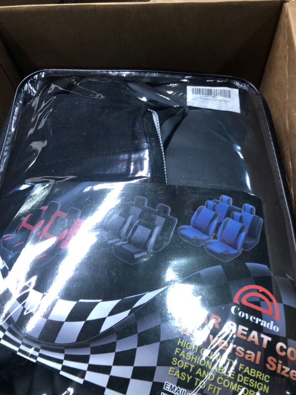 Photo 1 of Coverado Car Seat Covers Full Set, 11 Pieces Universal Seat Covers for Cars, PVC Car Seat Cushions, Auto Car Seat Protectors for Front and Rear, Driver Seat Covers Fit for Most Vehicles Gray Gray Full Set