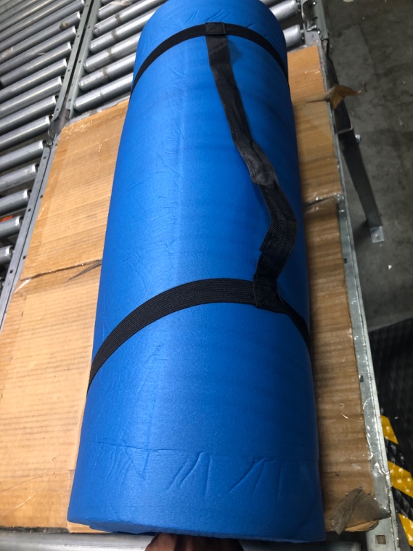 Photo 1 of BalanceFrom All Purpose 1/2-Inch Extra Thick High Density Anti-Tear Exercise Yoga Mat with Carrying Strap and Yoga Blocks Blue Mat Only