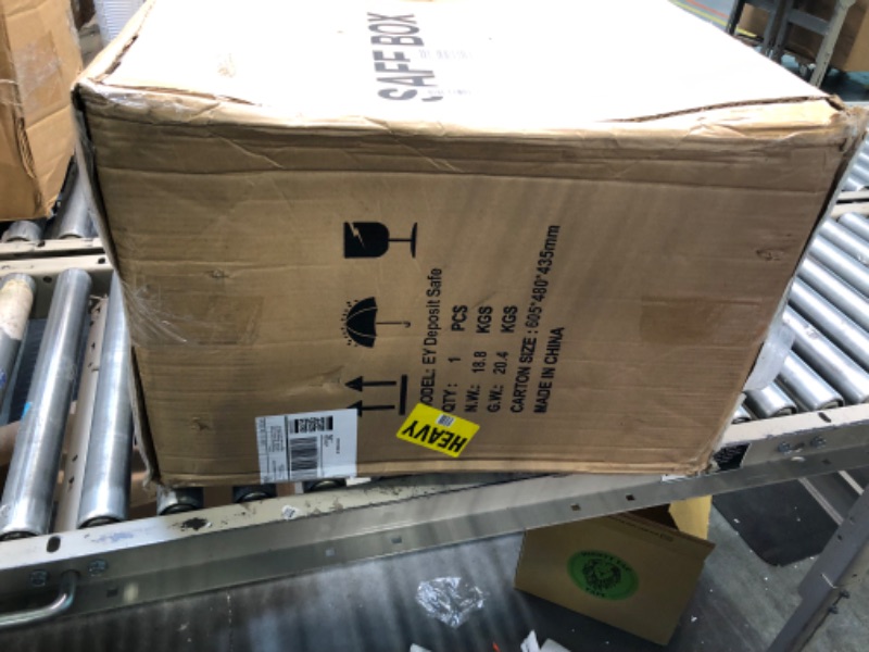 Photo 1 of VEVOR Digital Depository Safe 1.7 Cubic Feet Made of Carbon Steel Electronic Code Lock Depository Safe with Deposit Slot with Two Emergency Keys Depository Box for Home Hotel Restaurant and Office