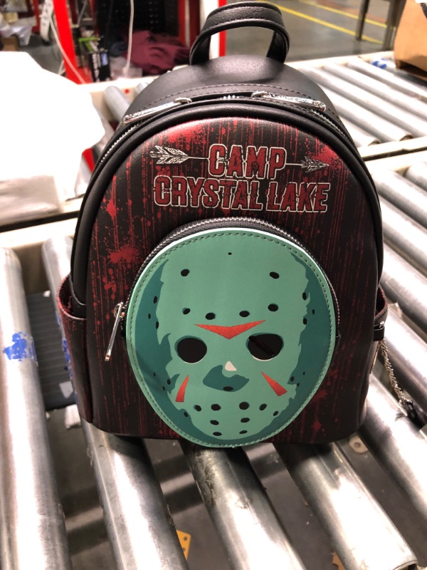 Photo 3 of Loungefly Horror: Friday The 13th Jason Cosplay Glow in The Dark Mini-Backpack, Amazon Exclusive