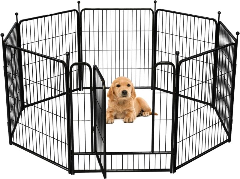 Photo 1 of  Dog Playpen Designed for Camping, Yard, 32" Height for Small/Medium Dogs, 8 Panels