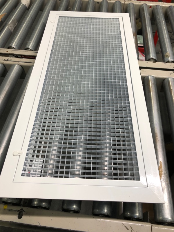 Photo 2 of 4" x 32" or 32" x 14" Cube Core Eggcrate Return Air Grille - Aluminum Rust Proof - HVAC Vent Duct Cover - White [Outer Dimensions: 16.75]
 