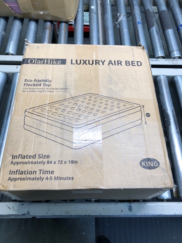 Photo 3 of 
Play Video
Click to see more videos







6 VIDEOS
OlarHike Air Mattress with Built in Pump, King Size 18 Inch Elevated Quick Inflation/Deflation Inflatable Bed, Durable Family Blow Up Bed, Ideal for Camping, Home, Guest, Travel Cushion, Indoor