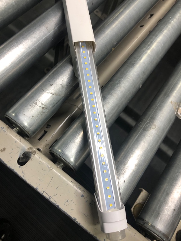 Photo 2 of 2FT LED Tube Light, T8 T10 Type B LED Light Bulb, 1120LM High Bright, 24 Inch F20T12 Fluorescent Replacement, Ballast Bypass, 8W(20W Equiv), 5000K Daylight, Double Ended Power, Clear Cover (4 Pack)