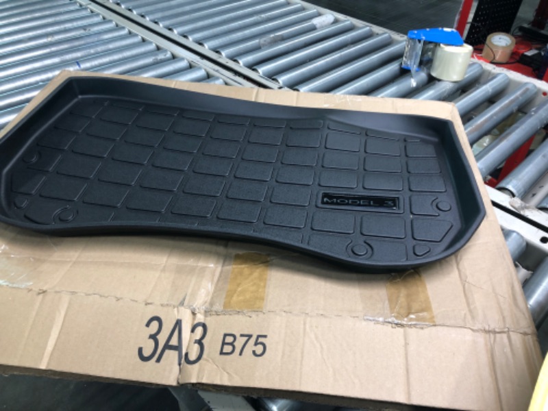 Photo 2 of BASENOR 2023 2022 2021 Tesla Model 3 Frunk Mat Front Liner All-Protection Heavy Duty Cargo Mats Accessories