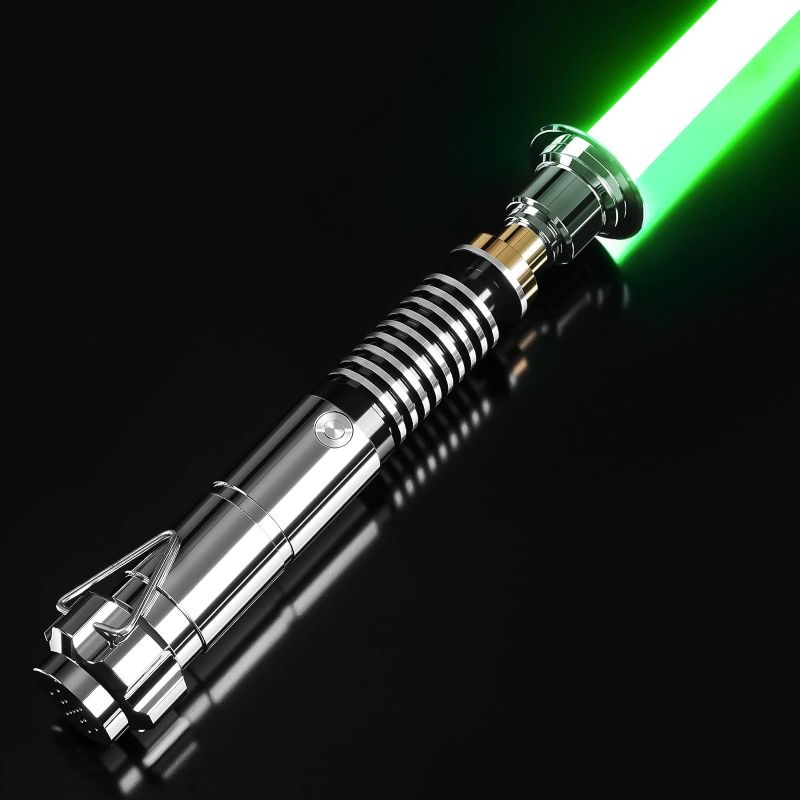 Photo 1 of CVCBSER Smooth Swing Dueling Lightsaber, Motion Control 12 Sound Fonts with Infinite Color Changing 16RGB, Premium Metal Handle Light Saber for Adults and Boys Gift (RGB-X-12 Fonts)
