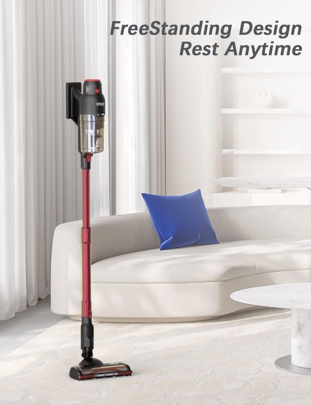 Photo 1 of 
syvio Cordless Vacuum Cleaner Upright, 250W 22Kpa Powerful Vacuum Cordless, 40Min Runtime, Replaceable Battery, 3 Mode, 3.1 lb Lightweight Handheld Vacuums...