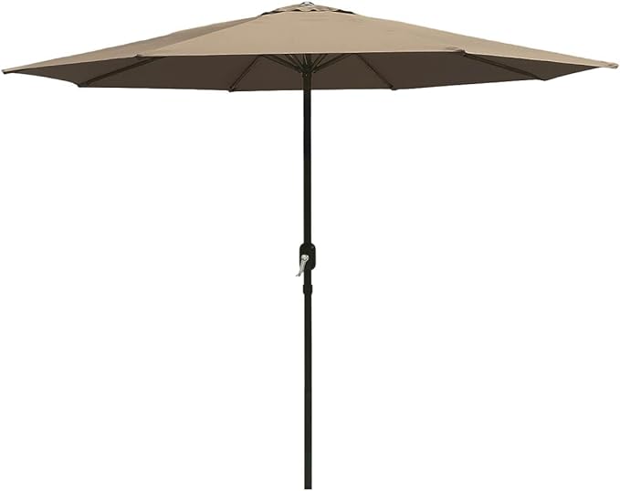 Photo 1 of                                                                    11FT Patio Umbrella with 8 Ribs and Rust-Resistant Frame and Crank, UV Protection Outdoor Table Umbrella for Garden, Deck, Backyard & Pool, yellow color                      