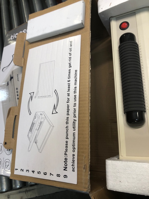 Photo 5 of TIANSE Coil Binding Machine, Electric Coil Inserter, Manual Round Hole Punch, 15 Sheets Punch Capacity, Perfect for Letter Size / A4 / A5, Comes with 100pcs 5/16'' Plastic Coil Binding Spines & Plier