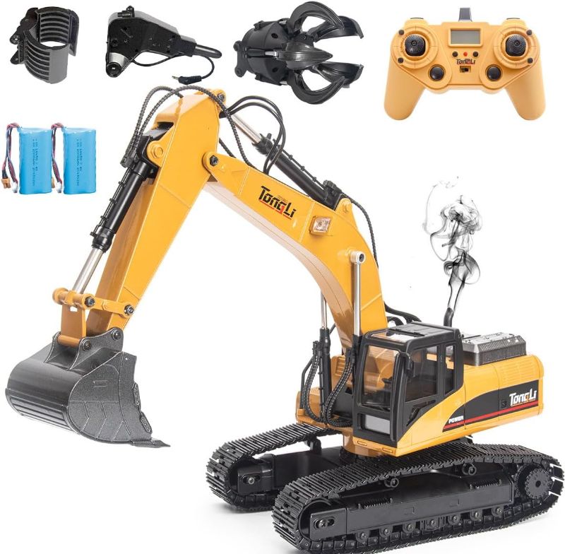 Photo 1 of Huina RC Excavator for adults1580 Hobby Remote Control V4 Full Metal RC Excavator Adult huina 580 Construction Vehicle Professional Remote Control Tractor (Default)
