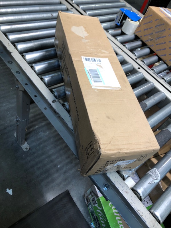 Photo 1 of MaxxHaul 70149 Trailer Jack with Dual Wheels - 26-1/2" to 38" Lift Swing Back - 1500 lbs. Capacity , Grey