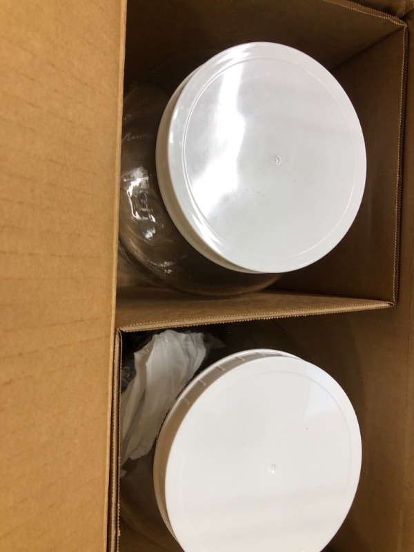 Photo 2 of 2 One-Gallon Glass Kombucha Jars with Breathable Muslin Cloth Covers, and Rubber bands | 2 Pack Gallon Jars | Perfect SCOBY Home For Anyone Looking To Brew Their Own Kombucha | American-Made Glass Jar