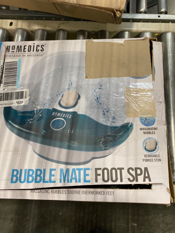 Photo 2 of HoMedics Bubble Mate Foot Spa, Toe Touch Controlled Foot Bath with Invigorating Bubbles and Splash Proof, Raised Massage nodes and Removable Pumice Stone