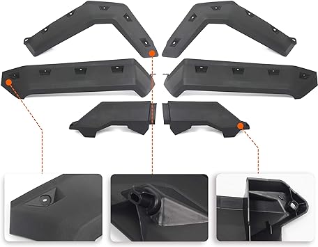 Photo 1 of Extended Fender Flares Compatible with Can Am Defender,CPOWACE Mud Guards Front&Rear Compatible with Can Am Defender HD5 HD10 HD8 MAX 2016-2022 Replace 715006821 715002424 715006822(6pcs)