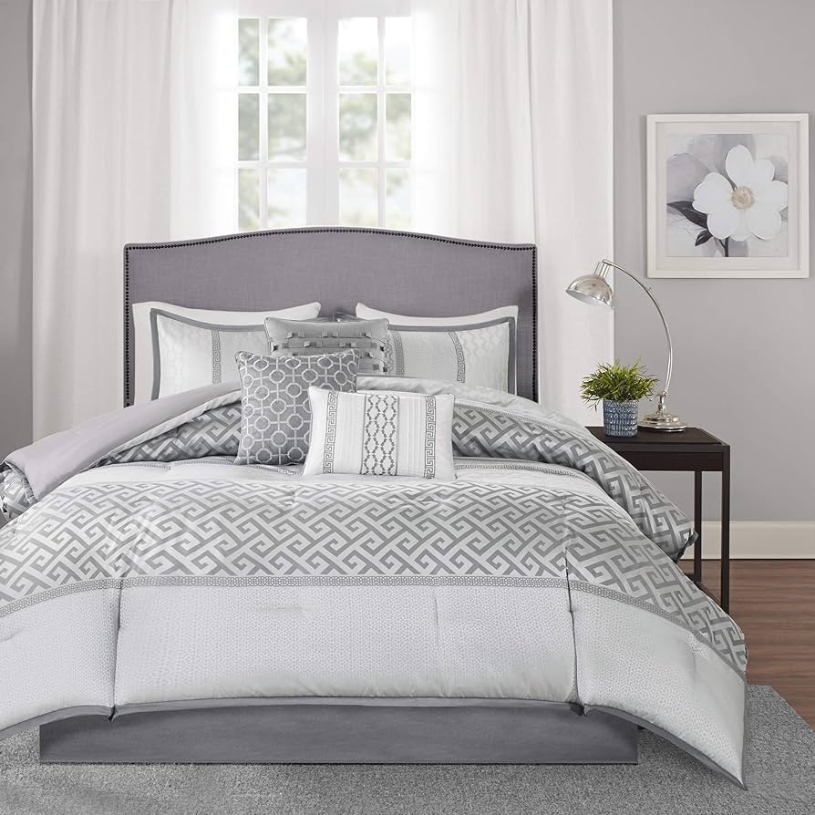 Photo 1 of Madison Park Luxury Comforter Set-Traditional Jacquard Design All Season Down Alternative Bedding