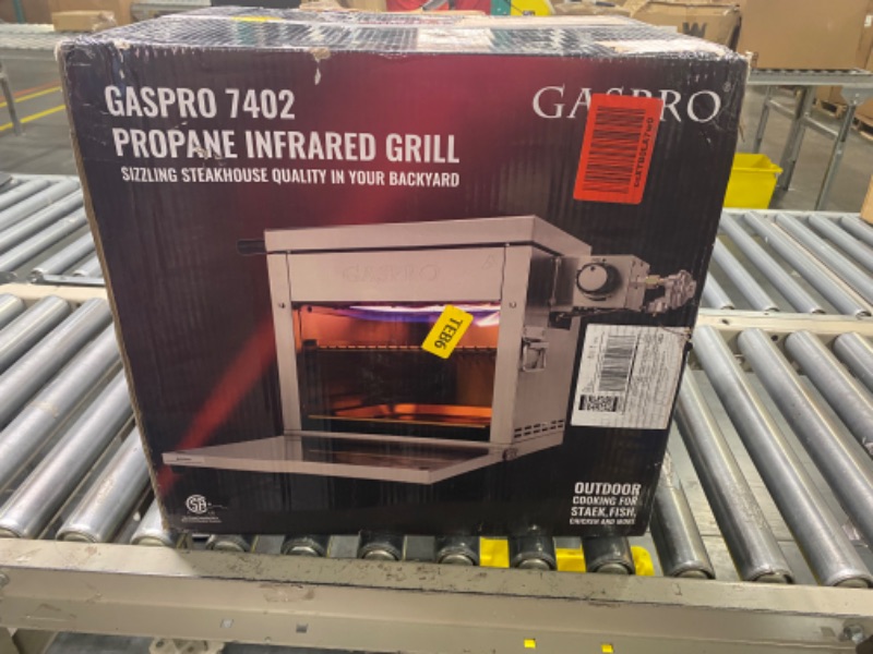 Photo 2 of ***MISSING TRAY*** GASPRO Multi-Tasking Propane Infrared Outdoor Cooking Master, XL Steakhouse & Cast-Iron Griddle 2-in-1, Dustproof Foldable Panel