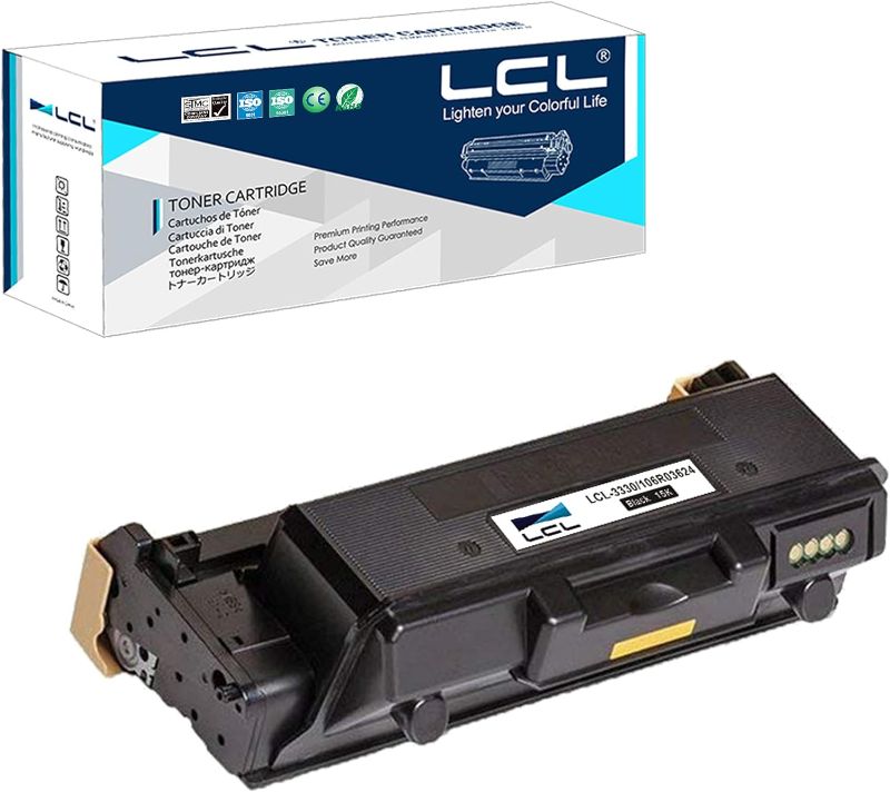 Photo 1 of LCL Compatible Toner Cartridge Replacement for Xerox WorkCentre 3335 3345 Phaser 3330 106R03623 106R03624 15000 Pages 3345VDNi Phaser 3330DNi WorkCentre 3335DNi WorkCentre 3345DNi (Black 1-Pack)
