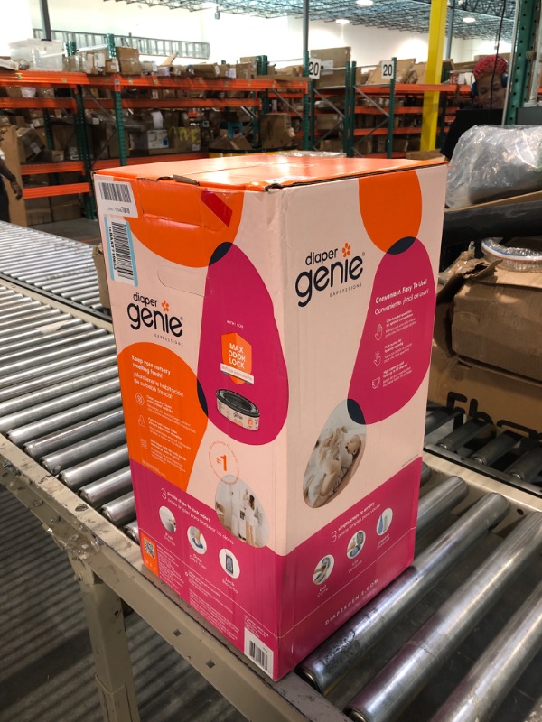 Photo 1 of Diaper Genie Expressions Pail | Odor-Controlling Baby Diaper Disposal System | Includes Diaper Pail and 1 Starter Refill Bag
