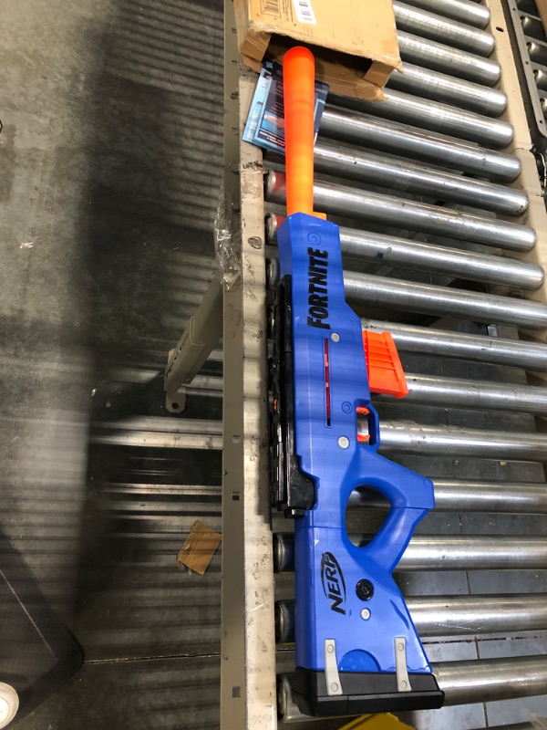 Photo 1 of NERF Fortnite BASR-R Bolt Action Blaster -- Includes 3 Bush Targets, Removable Scope, Removable 6-Dart Clip, 6 Official Elite Darts (Amazon Exclusive) Frustration Free Packaging
