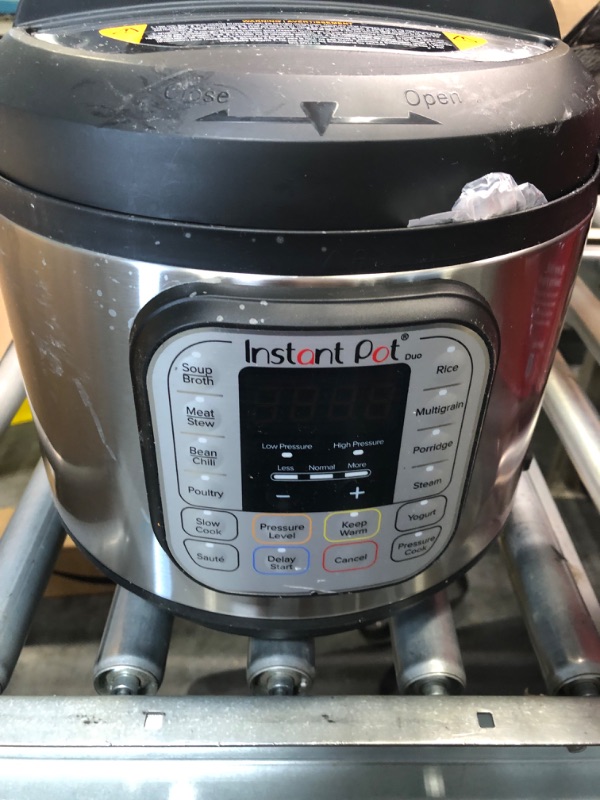 Photo 4 of ***ITEM HAS DENT ON IT*** Instant Pot Duo 7-in-1 Electric Pressure Cooker, Slow Cooker, Rice Cooker, Steamer, Sauté, Yogurt Maker, Warmer & Sterilizer, Includes App With Over 800 Recipes, Stainless Steel, 6 Quart 6QT Duo Pressure Cooker