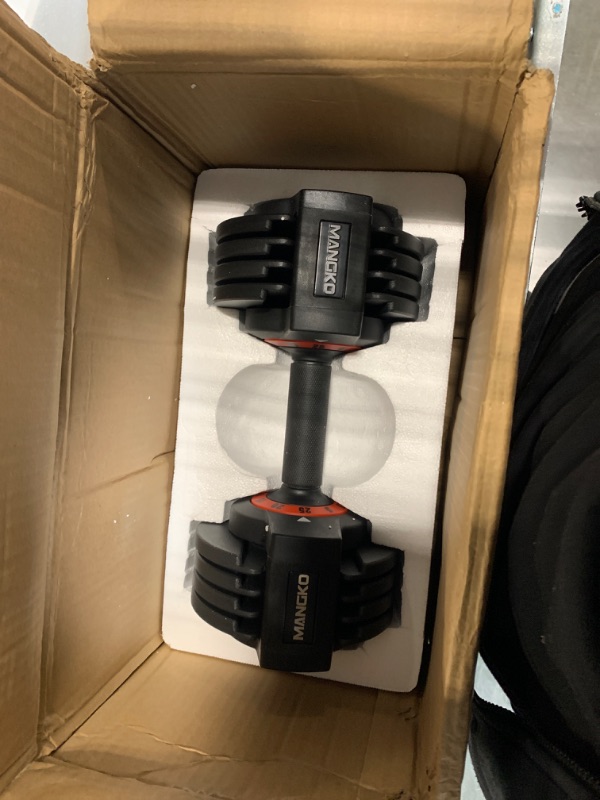Photo 1 of Adjustable Dumbbells 25/55LB Single Dumbbell Weights, 5 in 1 Free Weights Dumbbell with Anti-Slip Metal Handle, Suitable for Home Gym Exercise Equipment 25LB-1pc