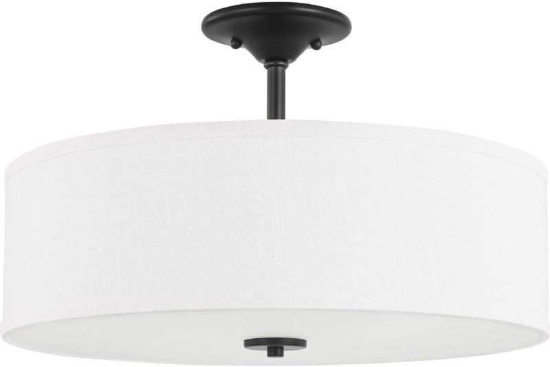 Photo 1 of Progress Lighting Inspire Collection Graphite Three-Light 18" Semi-Flush Mount, 11.50x18.00x18.00
