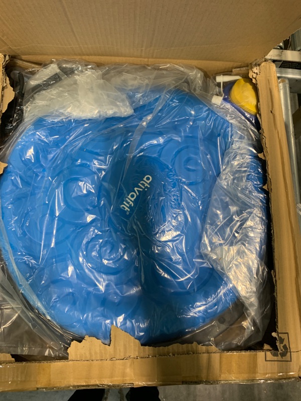 Photo 1 of ATIVAFIT Balance Ball Half Exercise Ball Balance Trainer Inflatable Yoga Ball for Home Gym Workouts Core Strength Fitness Half Ball with Resistance Bands, Pump, Support to 660 lbs Blue