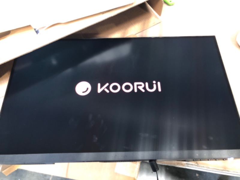 Photo 2 of KOORUI 24 Inch Computer Monitor Full HD 1920 x 1080p VA Display 75Hz 3000:1 Contrast Ratio with HDMI, VGA, Frameless, 75 x 75 mm VESA Mountable, Ergonomic Tilt, Black