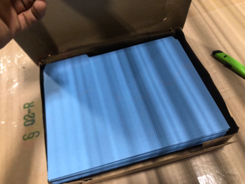Photo 2 of Smead Colored File Folder, 1/3-Cut Tab, Letter Size, Blue, 100 per Box (12043) Blue Size: 11-5/8 W x 9-1/2 H inches File Folder