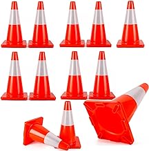 Photo 1 of 
Traffic Cones 18 inch 12 Pack Safety Cones Orange with Reflective Collars Fit Parking Lot,Driveway Road Traffic Control Construction Sport Cones 