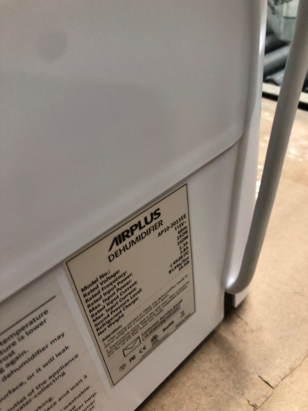 Photo 1 of AIRPLUS 30 Pints 1,500 Sq. Ft Dehumidifier for Basement, Powerful Dehumidifier for Home with Drain Hose (AP2011N) Fine