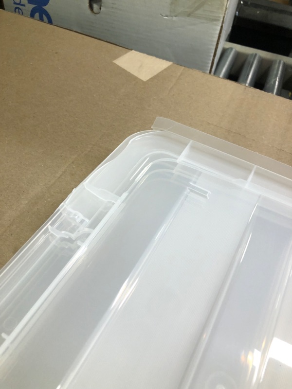 Photo 3 of  USA 4 Pack 72qt Clear View Plastic Storage Bin with Lid and Secure Latching Buckles