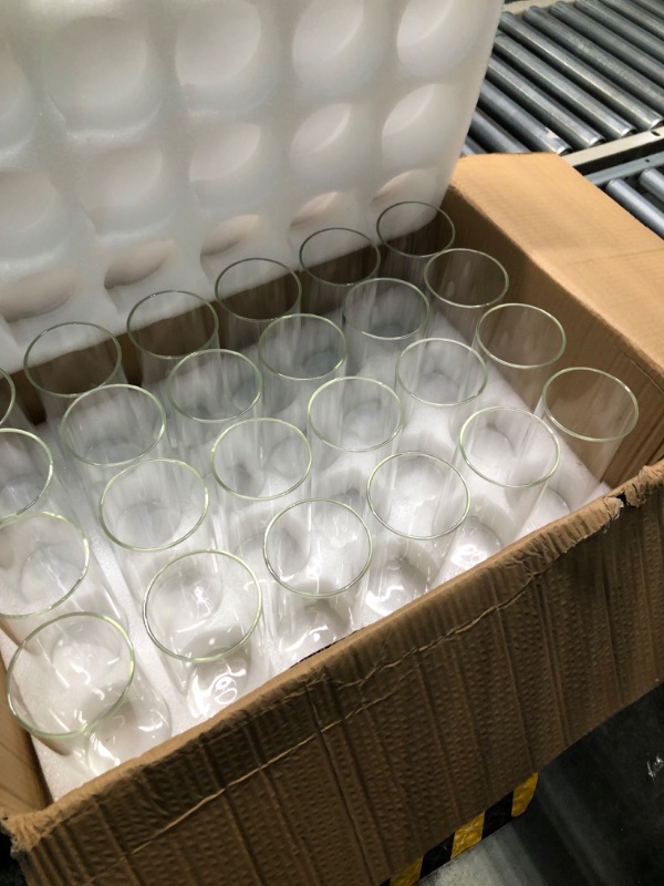 Photo 3 of 24 Pcs Glass Cylinder Vases for Centerpieces Bulk Floating Candle Holders Glass Table Vases for Wedding Home Formal Dinners Decorations (8 x 3.35 Inch)