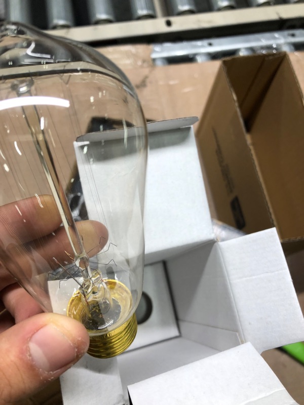Photo 3 of Globe Electric 31324 40W Vintage Edison S60 Squirrel Cage Incandescent Filament Light Bulb 3-Pack, E26 Base, 145 Lumens, Edison Bulbs, Vintage Light Bulbs,...
