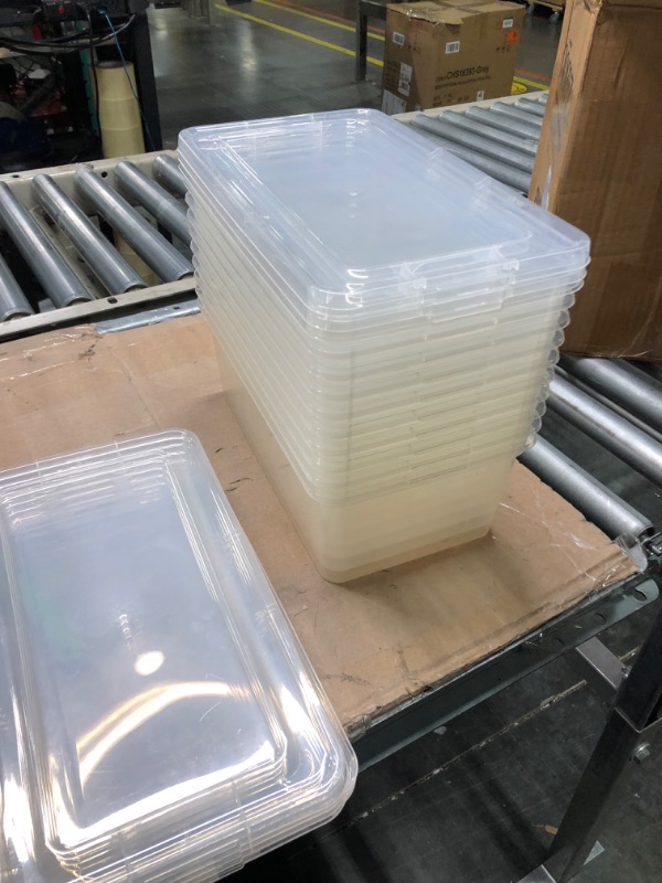 Photo 4 of  Plastic Storage Bins with Lids -10 pack 
